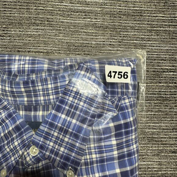 Ralph Lauren Shirt Men's Large Blue Plaid Long Sleeve Button Down Brown Pony - Picture 14 of 14